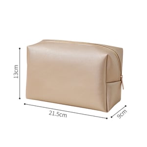 1 Piece Simple Series Simple Solid Color PU Women's Makeup Bags h5 